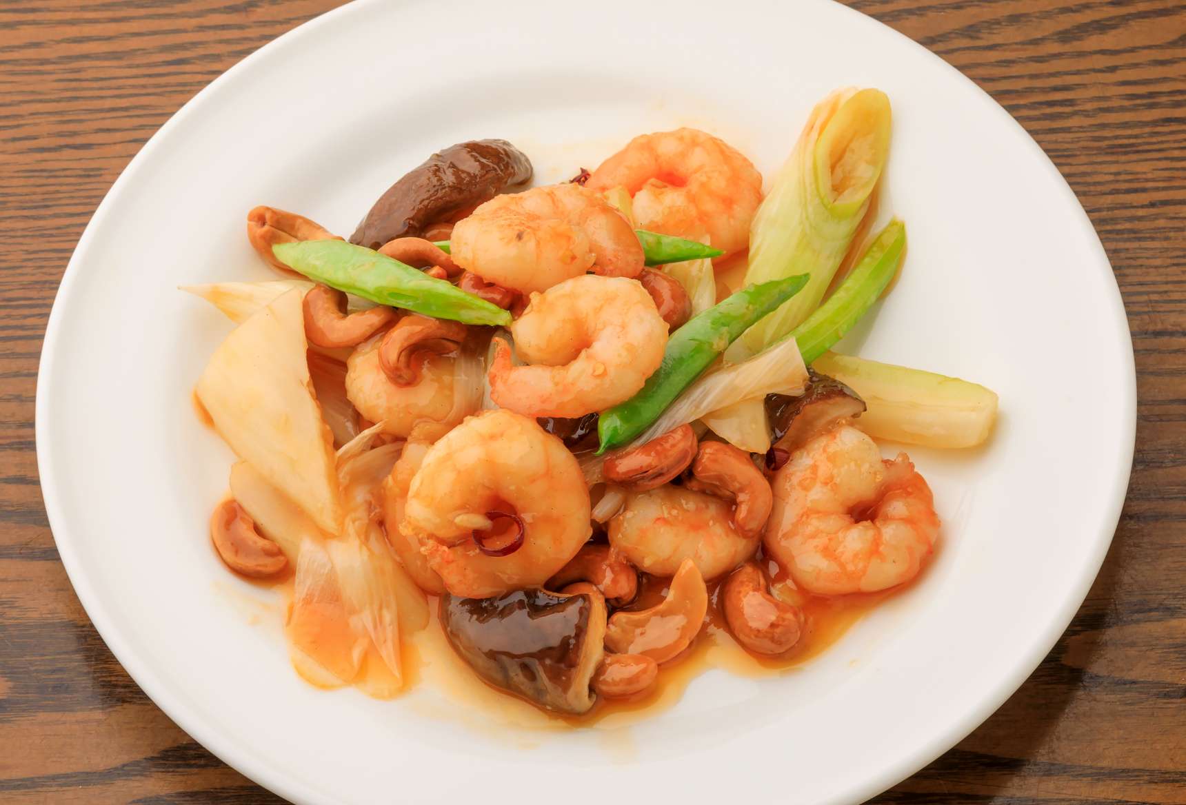 海老と野菜の唐辛子炒め